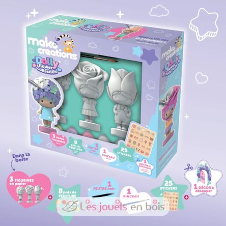 Figuritas Dolly Flower para pintar y decorar MM39200 Mako Créations 7