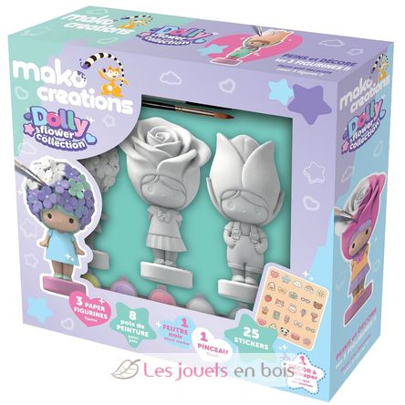 Figuritas Dolly Flower para pintar y decorar MM39200 Mako Créations 1
