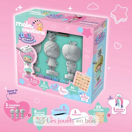 Figuritas Dolly Fruit para pintar y decorar MM39201 Mako Créations 5