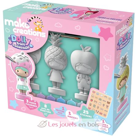 Figuritas Dolly Fruit para pintar y decorar MM39201 Mako Créations 1