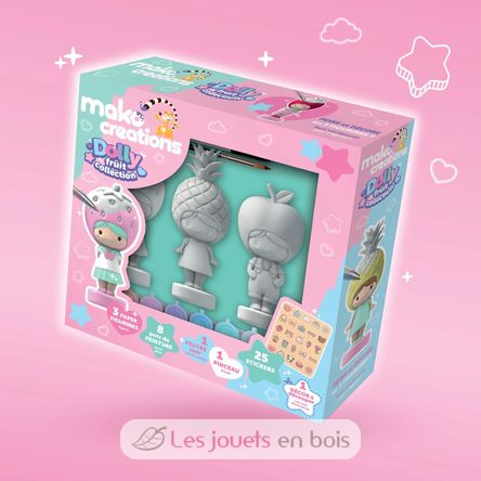 Figuritas Dolly Fruit para pintar y decorar MM39201 Mako Créations 2
