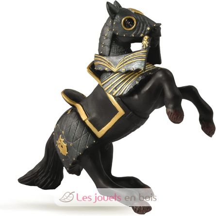 Figura de caballo del caballero de armadura negra PA-39276 Papo 2