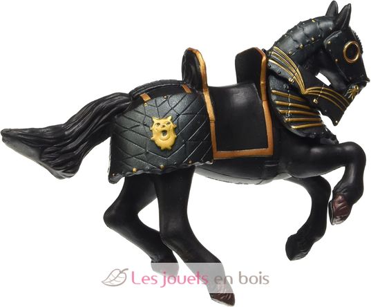 Figura de caballo del caballero de armadura negra PA-39276 Papo 1