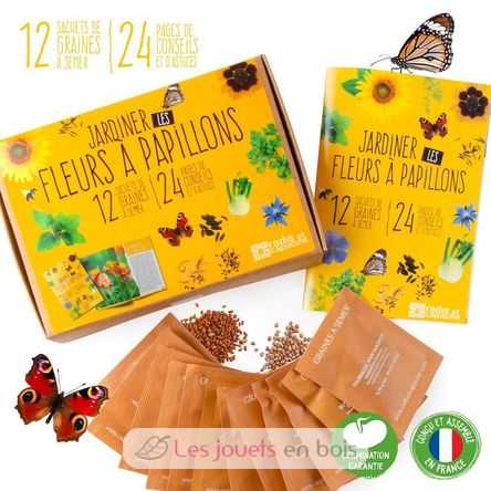 Caja de semillas de flores de mariposa RC-039581 Radis et Capucine 3