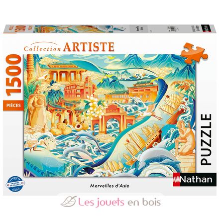 Puzzle Maravillas de Asia 1500 piezas N12001618 Nathan 1
