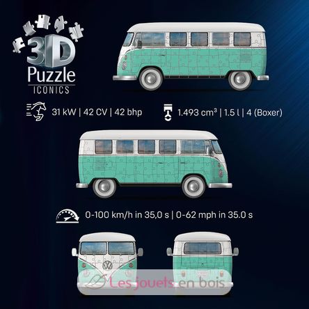 Puzzle 3D T1 Volkswagen 162 piezas RAV12008035 Ravensburger 5