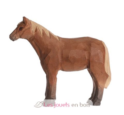 Figura caballo marrón en madera WU-40603 Wudimals 1