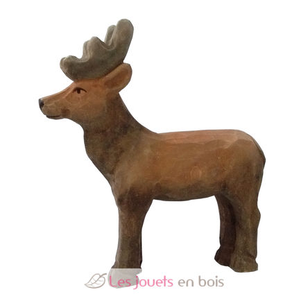 Figura ciervo en madera WU-40712 Wudimals 1