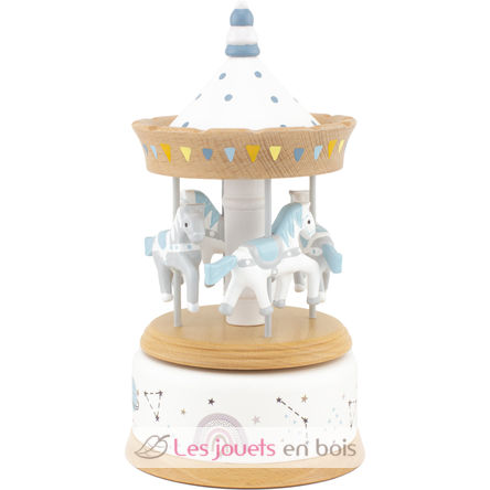 Carillon Giostra dei cavalli blanco azul UL4128 Ulysse 2