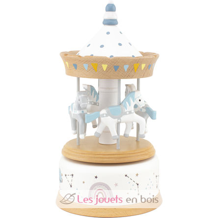 Carillon Giostra dei cavalli blanco azul UL4128 Ulysse 1