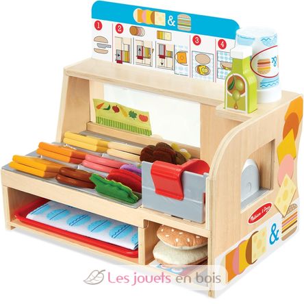 Mostrador de sándwiches de madera MD41650 Melissa & Doug 1