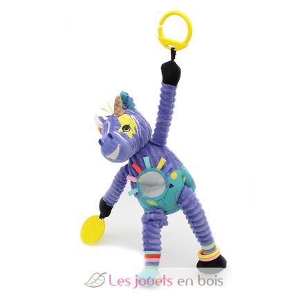 Peluche de actividad de viaje Kiprokos la cebra DE42134 Les Déglingos 5