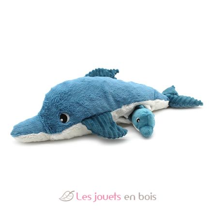Mamá delfín de peluche y su bebé azul DE74901 Les Déglingos 3