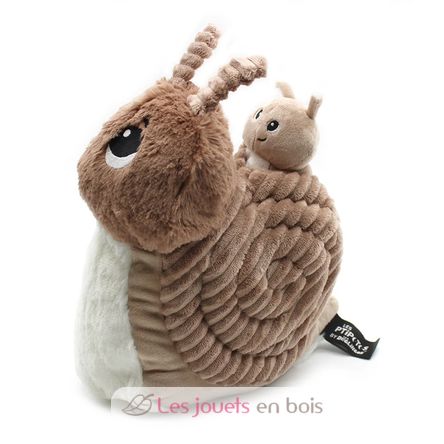 Mamá caracol de peluche y su bebé marrón DE75302 Les Déglingos 2