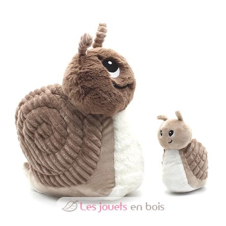 Mamá caracol de peluche y su bebé marrón DE75302 Les Déglingos 1