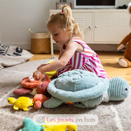 Peluche gigante tortuga mamá bebé menta DE73602 Les Déglingos 3