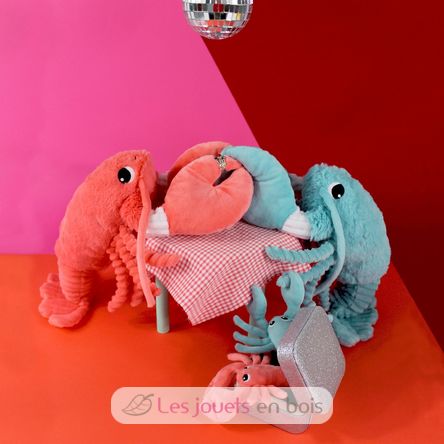 Mamá langosta de peluche y su bebé coral DE75601 Les Déglingos 2