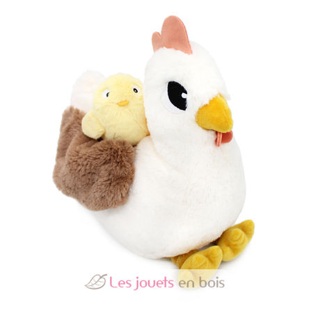 Mamá gallina de peluche y su bebé DE76010 Les Déglingos 3