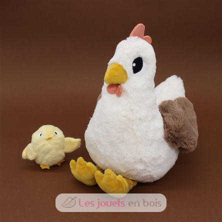 Mamá gallina de peluche y su bebé DE76010 Les Déglingos 2
