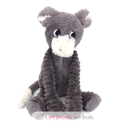 Mamá burro de peluche y su bebé gris DE76030 Les Déglingos 4