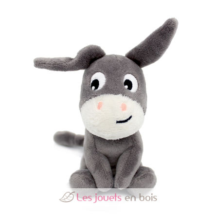 Mamá burro de peluche y su bebé gris DE76030 Les Déglingos 6