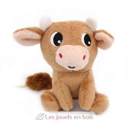Mamá vaca de peluche y su bebé marrón DE76050 Les Déglingos 6