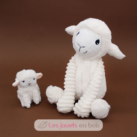 Mamá oveja de peluche y su bebé blanco DE76060 Les Déglingos 2