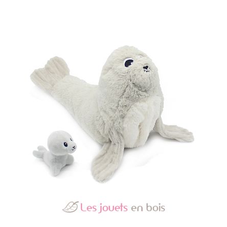 Mamá león marino de peluche y su bebé DE76100 Les Déglingos 1