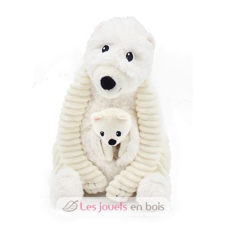 Mamá oso polar de peluche y su bebé DE76110 Les Déglingos 3