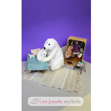 Mamá oso polar de peluche y su bebé DE76110 Les Déglingos 8