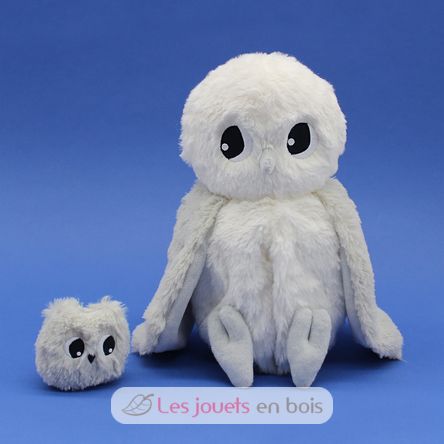 Mamá búho polar de peluche y su bebé DE76120 Les Déglingos 3