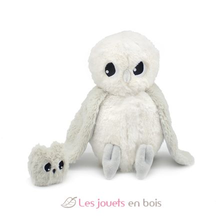 Mamá búho polar de peluche y su bebé DE76120 Les Déglingos 2