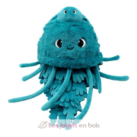 Mamá medusa de peluche y su bebé azul DE75900 Les Déglingos 6