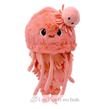 Mamá medusa de peluche y su bebé coral DE75901 Les Déglingos 2