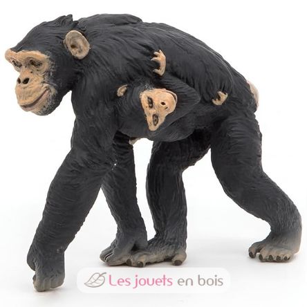 Figura de chimpancé y bebé PA50194 Papo 6