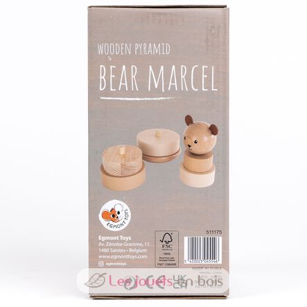 Marcel el oso apilable de madera EG511175 Egmont Toys 6