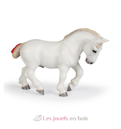 Figura percherón blanco PA-51567 Papo 1