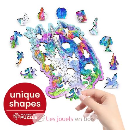 Puzzle de madera Unicornio elegante 150 piezas WC-HE-0177-M Wooden City 5