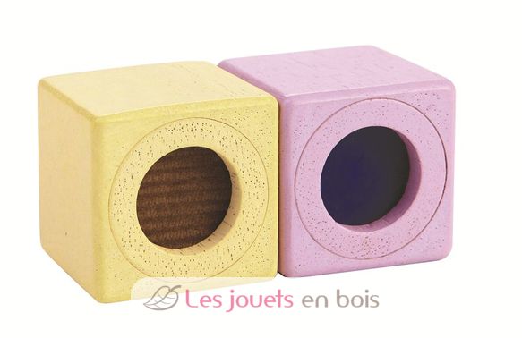 Bloques de madera para desarrollar los sentidos pastel PT5257 Plan Toys 3