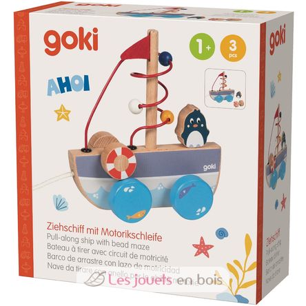 Barco de arrastre con lazo de motricidad GK54849 Goki 3