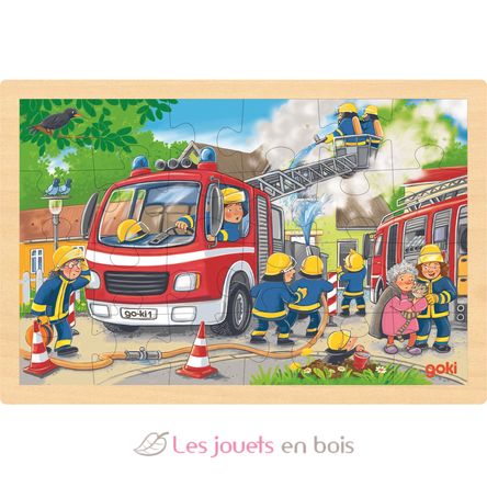 Puzzle bomberos en acción 24 piezas GK57318 Goki 1