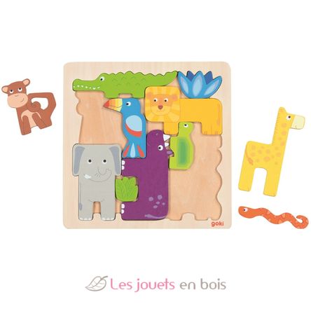 Puzzle de madera Safari GK57320 Goki 2