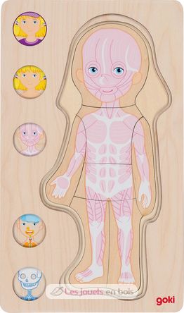 Puzzle del cuerpo humano, niña GK57362 Goki 3
