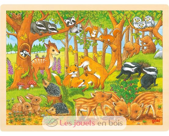 Puzzle de animales del bosque GK57734 Goki 1