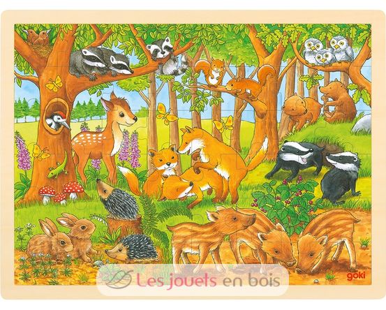 Puzzle de animales del bosque GK57734 Goki 1