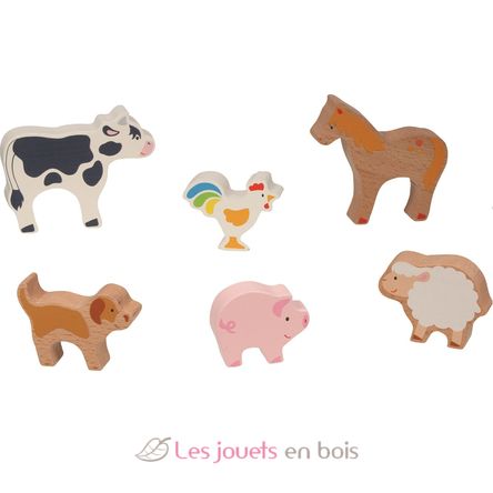 Animales de granja de madera GK58320 Goki 1