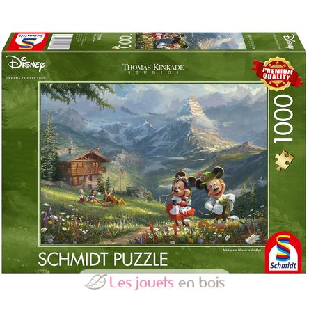 Puzzle Mickey y Minnie en los Alpes 1000 piezas S-59938 Schmidt Spiele 1