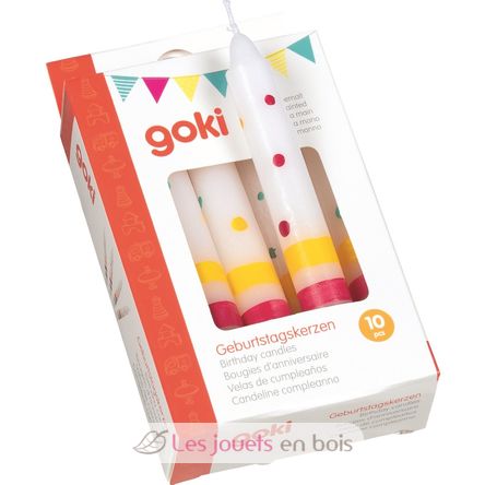 Juego de 10 velas de cumpleaños GK60855 Goki 1