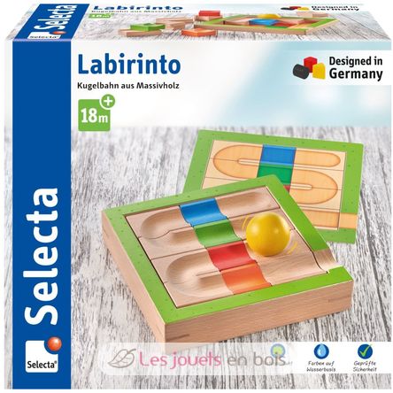 Pista de canicas de madera maciza SE62103 Selecta 1