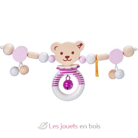 Cadenita de cochecito oso Steiff rosa SE64304 Selecta 6